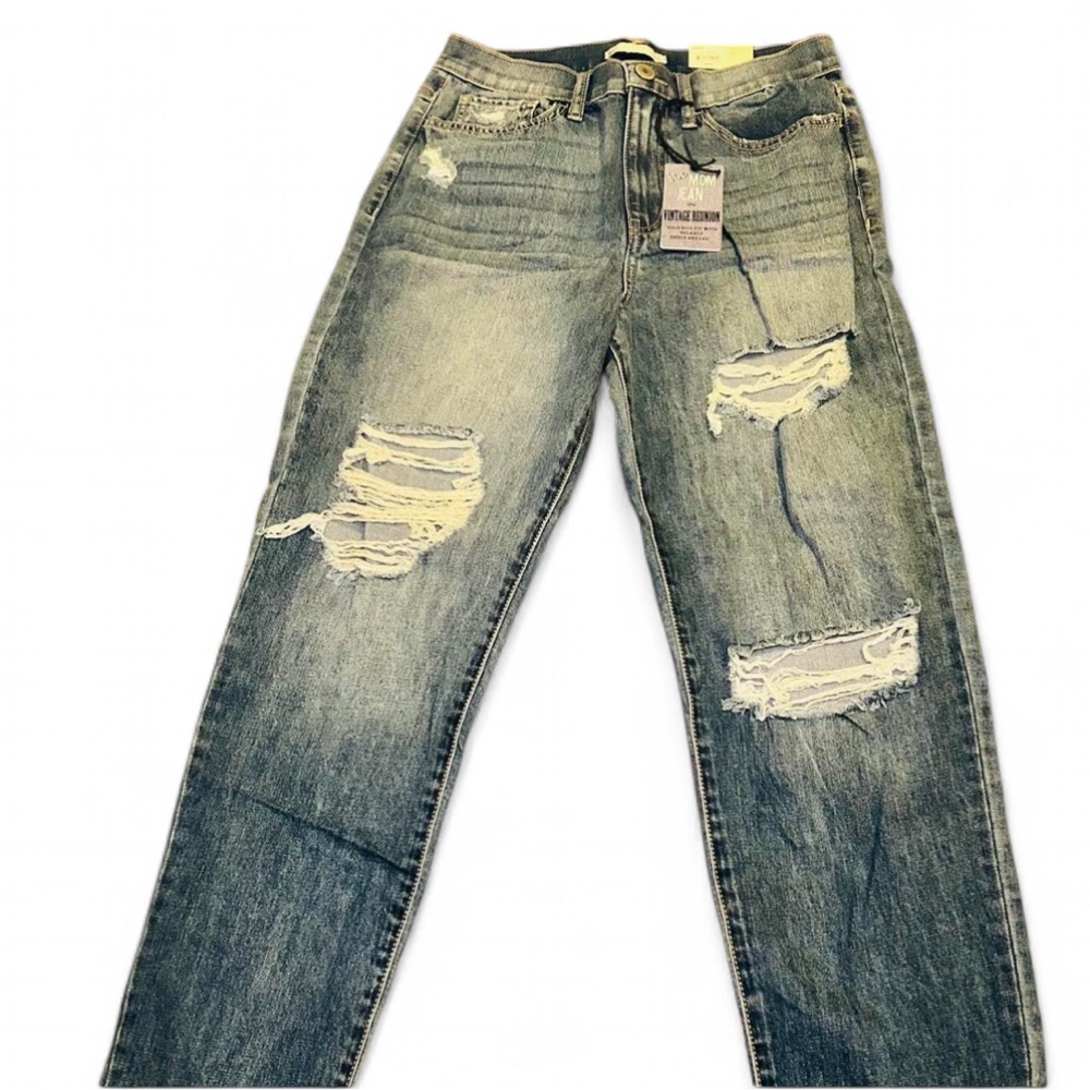 NWT SO Distressed Mom Jeans